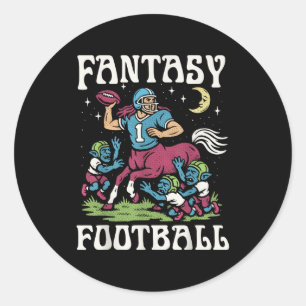 Fantasy Football Centaur V. Goblins Player Literal Classic Round Sticker