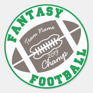 Fantasy Football Champ Classic Round Sticker