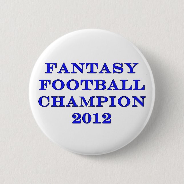 Fantasy Football Champion 2012 6 Cm Round Badge (Front)