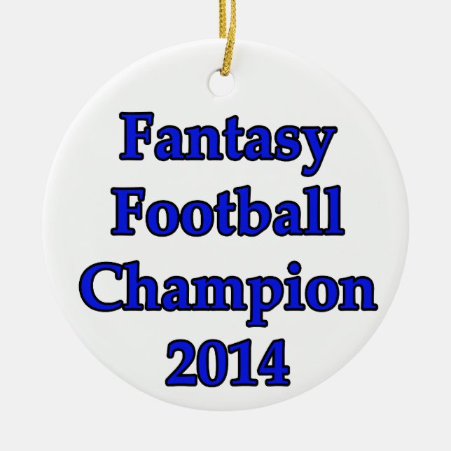 Fantasy Football Champion 2014 Ceramic Tree Decoration (Front)