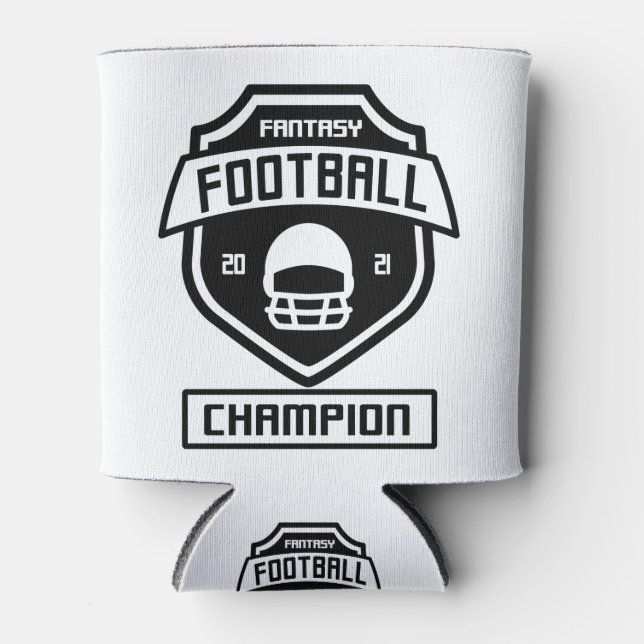 fantasy-football-champion-2-black can cooler (Front)