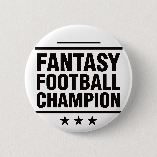 Fantasy Football Champion! 6 Cm Round Badge (Front)