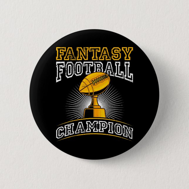 Fantasy Football Champion 6 Cm Round Badge (Front)