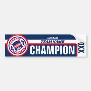 Fantasy Football Champion Banner Bumper Sticker