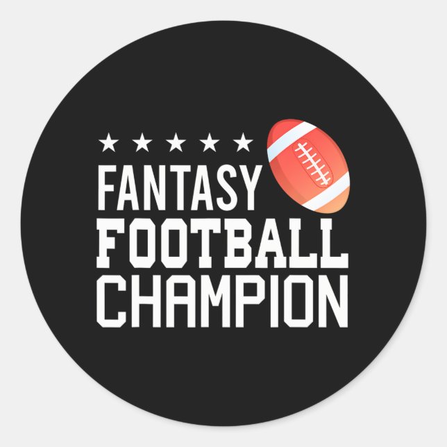 FANTASY FOOTBALL CHAMPION Champion Classic Round Sticker (Front)