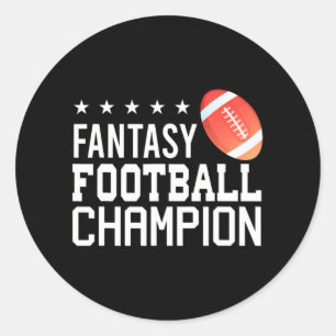 FANTASY FOOTBALL CHAMPION Champion Classic Round Sticker