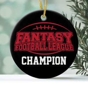 Fantasy Football Champion - Funny Sports Gift Ceramic Tree Decoration