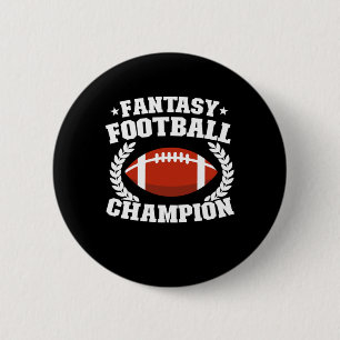 Fantasy Football Champion Player Funny Champ Gift 6 Cm Round Badge