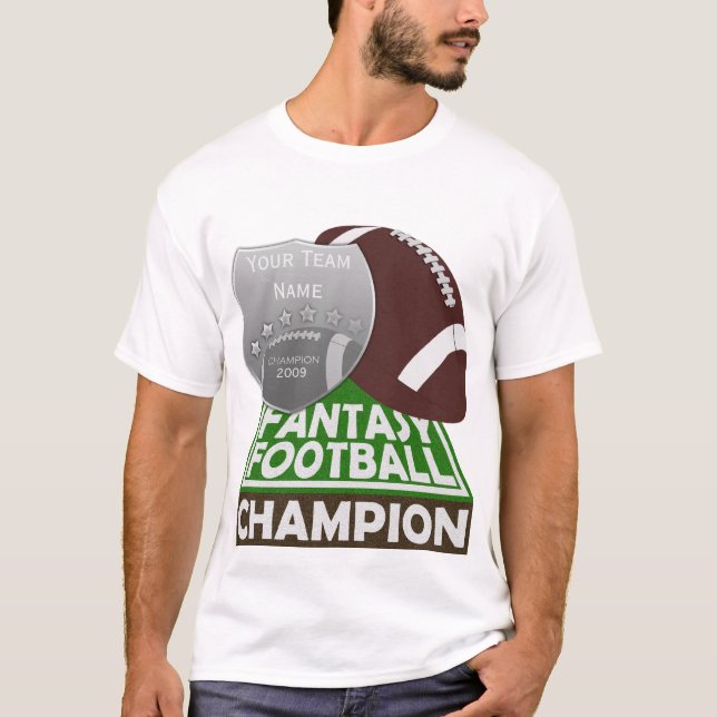 Fantasy Football Champion T-Shirt White (Front)