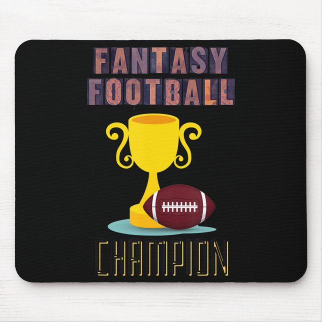 Fantasy Football Champion Trophy Winner  Mouse Mat (Front)