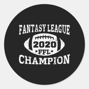 fantasy football classic round sticker
