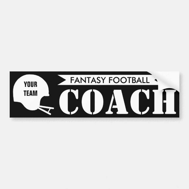 Fantasy Football Coach Bumper Sticker (Front)