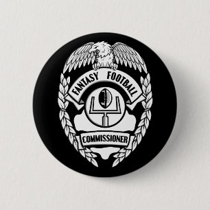 Fantasy Football Commissioner 6 Cm Round Badge