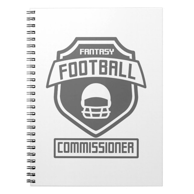 fantasy-football-commissioner-grey-01 notebook (Front)