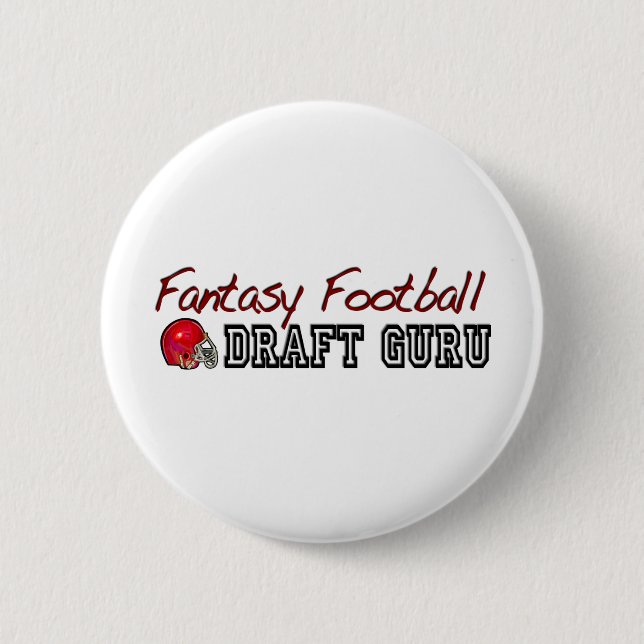 Fantasy Football Draught   Guru 6 Cm Round Badge (Front)