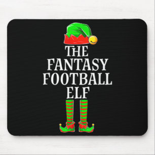 Fantasy Football Elf Apparel Men Boy Kid Christmas Mouse Mat