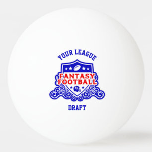 Fantasy Football Emblem Draught Pick Lottery Ping Pong Ball