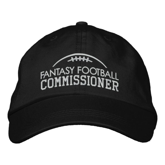 Fantasy Football Fan Gear with Commissioner Embroidered Hat (Front)