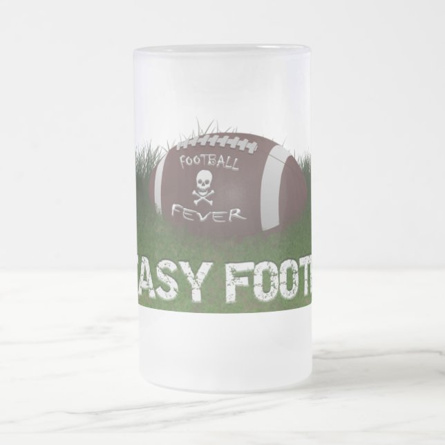 Fantasy Football Fever Frosted Glass Beer Mug (Center)