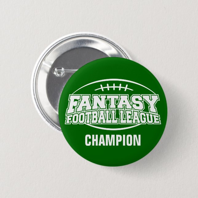 Fantasy Football FFL CHAMPION 6 Cm Round Badge (Front & Back)