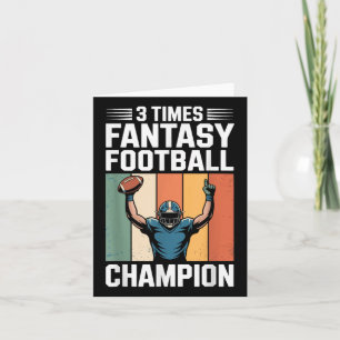 Fantasy Football Funny 3 Time Champion  Card