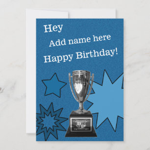 Fantasy Football Funny Birthday Card 5x7 Custom