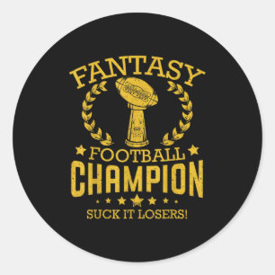 Fantasy Football Funny Champ Chamon  Classic Round Sticker