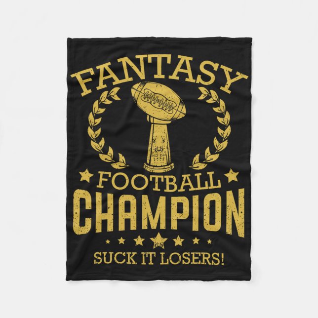 Fantasy Football Funny Champ Champion Draught 2019 Fleece Blanket (Front)