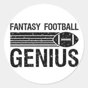 Fantasy Football Genius 1 Classic Round Sticker
