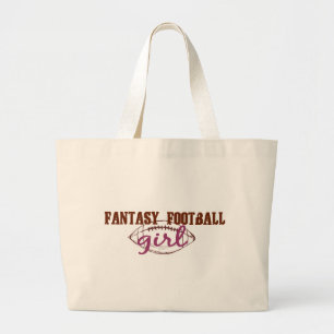 Fantasy Football Girl Large Tote Bag