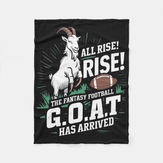 Fantasy Football Goat Shirt League Champion Champ  Fleece Blanket (Front)