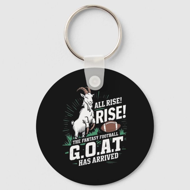 Fantasy Football Goat Shirt League Champion Champ  Key Ring (Front)