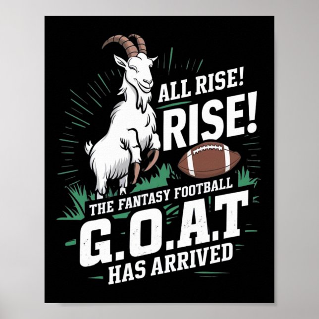 Fantasy Football Goat Shirt League Champion Champ  Poster (Front)