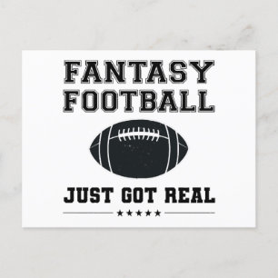 Fantasy Football Just Got Real Postcard