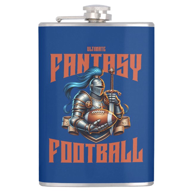 Fantasy Football Knight Hip Flask (Front)