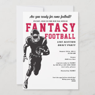 Fantasy Football League Auction Draught Lineup Par Invitation