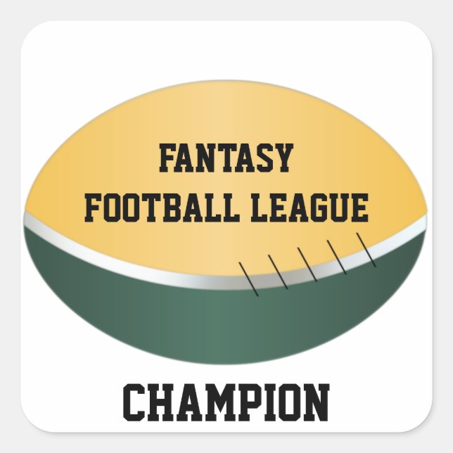 Fantasy Football League (customisable) Square Sticker (Front)