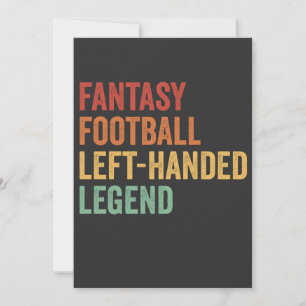 Fantasy Football Left Handed Legend Funny Retro  Invitation