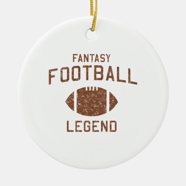 Fantasy Football Legend Ceramic Tree Decoration (Front)
