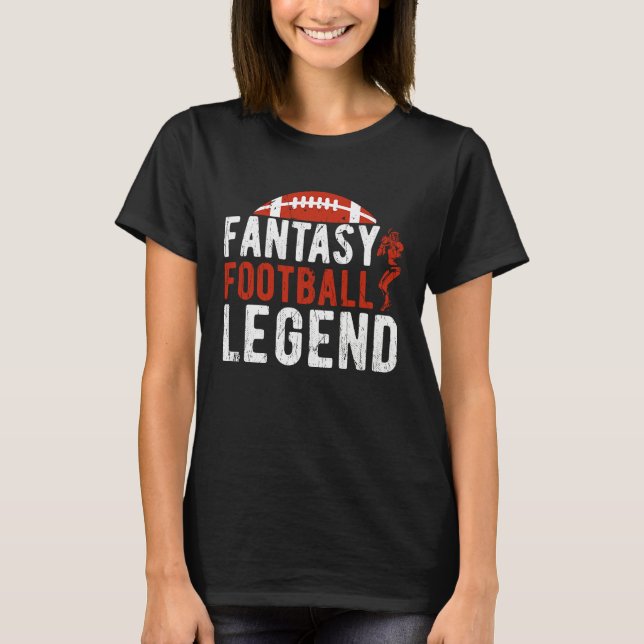 Fantasy Football Legend Flag Dad Father's Day T-Shirt (Front)