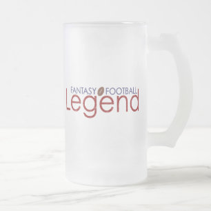 fantasy football legend new 2010 frosted glass beer mug