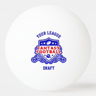 Fantasy Football Logo Draft Pick Lottery Ping Pong Ball