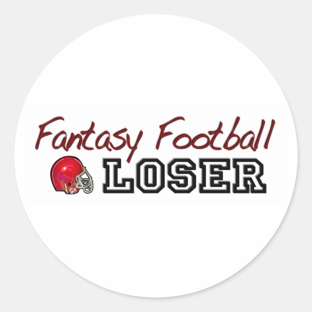 Fantasy Football Loser Classic Round Sticker (Front)