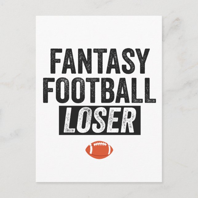 Fantasy Football Loser Funny Fantasy Football Gift Postcard (Front)