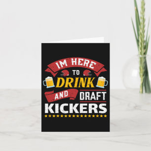 Fantasy Football Party Drink Draft Kickers Funny S Card