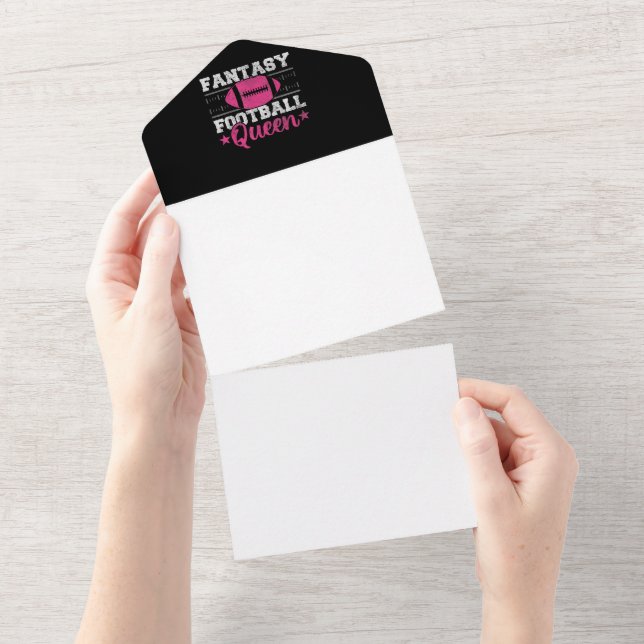 Fantasy Football Queen Funny Game Day Fantasy gift All In One Invitation (Tearaway)