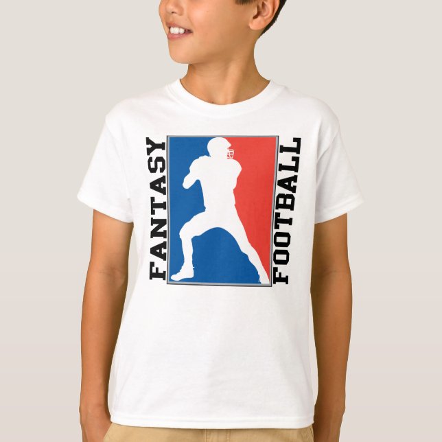 Fantasy Football, red white and blue Logo T-Shirt (Front)