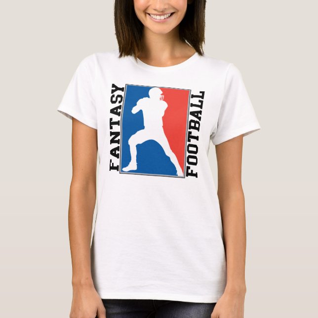 Fantasy Football, red white and blue Logo T-Shirt (Front)
