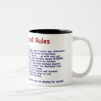 Fantasy Football Rules Two-Tone Coffee Mug