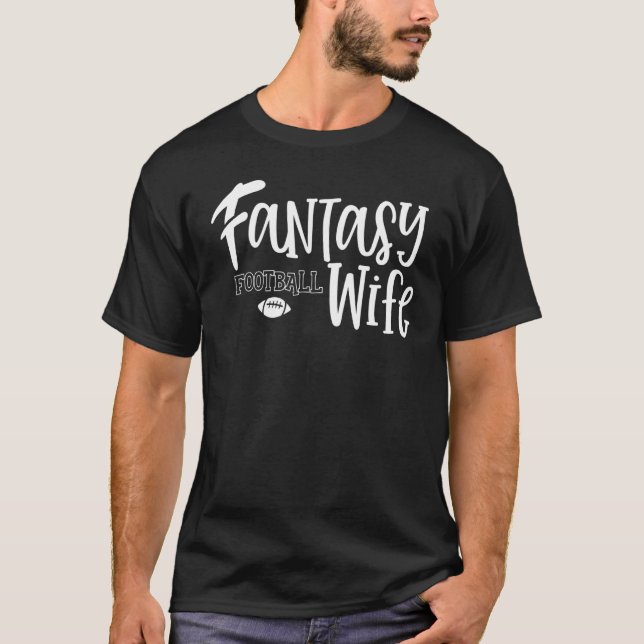 Fantasy Football Wife Womens Cute Draught Party  T-Shirt (Front)